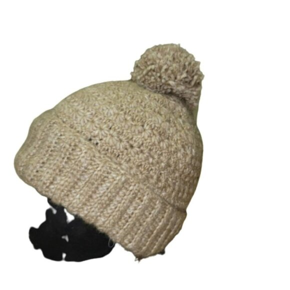 Alpaca blend 2 piece set beannie and scarf,  pompom hand made crochet - Picture 3 of 8